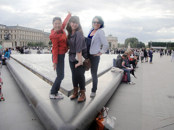 Charlene, Alison and me at the Louvre