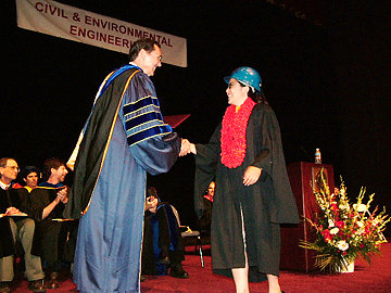 Receiving my diploma