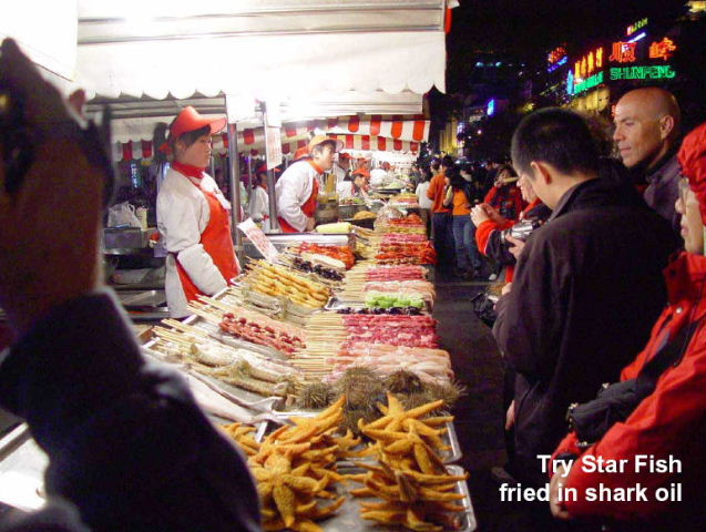 Star fish fried in shark oil